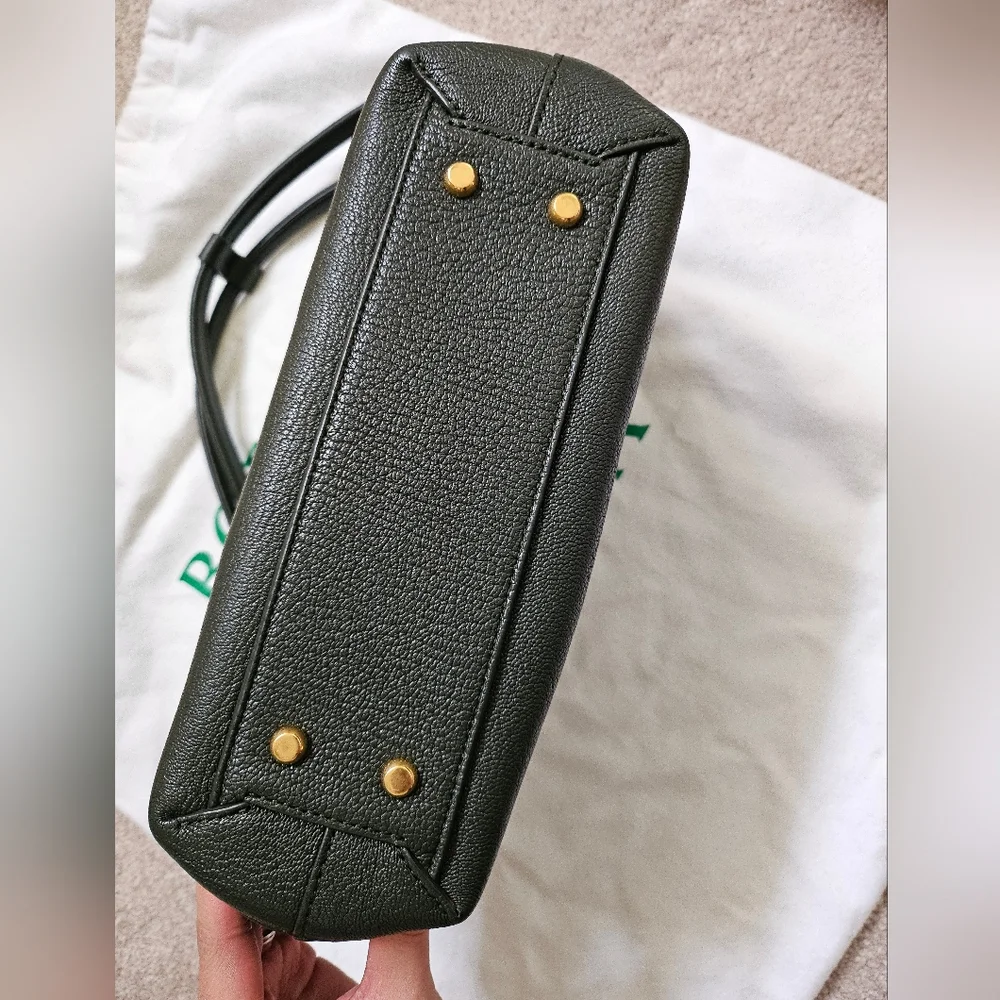 BOTTEGA VENETA Intrecciato Small Arco Tote Bag Leather Dark Green - Picture 4 of 8